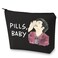 G2TUP John Raffio Parks Rec Travel Cosmetic Bag Funny Recreation TV Show Gifts Pills Baby Zipper Pouch (Pills Baby black)