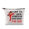 G2TUP Sally O'M Inspired Gift I Like To Kick I'm 50 Makeup Bag Fun Skit Lover Cosmetic Bag TV Show Characters Fans Gift (I Like To Kick I'm 50 MB)