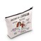 G2TUP Cavalier King Charles Spaniel Lover Gift - Anatomy Of A Cavalier Makeup Bag - Owner Cosmetics Bag Zipper Travel Bag (White)
