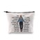 G2TUP ST4 Max Mayfield Max Quotes TV Show Inspired Running Up That Hill Makeup Bag Cosmetic Bag White Bag Zipper Travel Bag