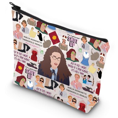 G2TUP Mia Thermopolis Princess Makeup Bag Princess Mia Fans Gift Me A Princess Shut Up Zipper Pouch Bag Genovia Princess Merch (Shut Up)