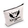 G2TUP S-J M Gift Impressive Wingspan Makeup Bag A Court of Thorns and Roses Cosmetic Bag T-OG Fan Gift Zipper Travel Bag (Impressive Wingspan White Bag)