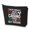 G2TUP Funny Gambler Gift Idea Casino Lovers Makeup Bag Slot Machine Casino Gambling Accessories Pouch Bag (Casino Bl Bag)
