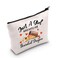 G2TUP Bearded Dragon Lover Gift Who Loves Her Bearded Dragon Makeup Bag Bearded Dragon Mom Cosmetic Bag Lizard Lover Zipper Travel Pouch (Bearded Dragon White Bag)
