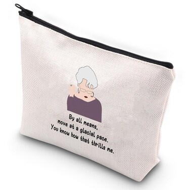 G2TUP Miranda Movie Fans Cosmetic Bag By All Means Move At A Glacial Pace Comedy Tv Show Gift Leadership Gift (By All Means)