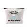 G2TUP Sea Glass Hunter Gift Who Love Sea Glass Hunting Makeup Bag Beach Glass Cosmetic Bag Beachcombing Life Gift Beachcomber Zipper Travel Bag (Who Love Sea Glass White Bag)