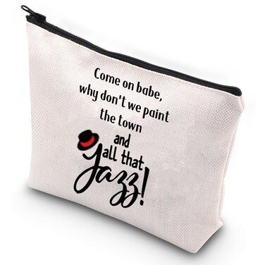 G2TUP Chicago Broadway Musical Cosmetic Bag Musical Theatre Fans Gift And that Jazz Song Lyrics Makeup Bag (that Jazz)