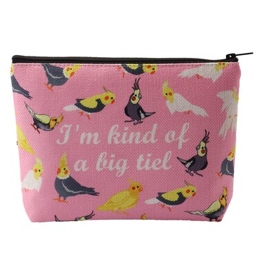 G2TUP Cockatiel Cosmetic Bag Parrot Bird Makeup Bag I'm Kind Of A Big Tiel Cockatiel Lover Gift (Cockatiel)