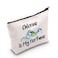 G2TUP Swimming Gift Chlorine Is My Perfume Makeup Bag Swimmer Cosmetic Bag Swim Lover Gift Swimming Team Gift Swimming Coach Zipper Travel Pouch (Chlorine Is My Perfume White Bag)