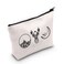 G2TUP S-J M Book Series Symbols Makeup Bag S-J M Fan Gift A-CO-TAR T-OG CC Cosmetics Bag Book Lover Gift Zipper Travel Bag (S-J M Symbols White Bag 2.0)