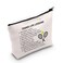 G2TUP Tennis Gift Tennis Life Lesson Makeup Bag Tennis Player Cosmetic Bag Tennis Lover Gift Tennis Team Gift Zipper Travel Pouch (Tennis Life Lesson White Bag)