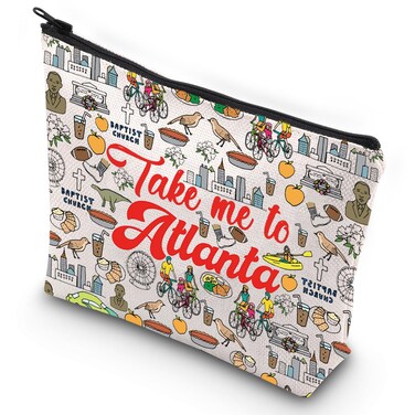 G2TUP Atlanta Georgia Travel Cosmetic Bag Atlanta Landmarks Souvenirs Gift Take Me To Atlanta Zipper Pouch Bag