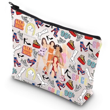 G2TUP 90's Power Girl Music Cosmetic Bag 90's Music Fans Gift 90s Band Album Lyrics Zipper Pouch Bag Spice Tour Merch (90's Power)