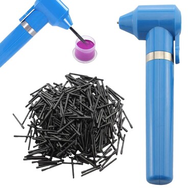 Tattoo Ink Mixer Machine with 100Pcs Ink Mixing Sticks - Gakonp Pigment Mixer Agitator Blue Electric Pigment Machine for Tattoo Supplies Makeup Eyebrow