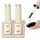 GAOY Glossy Gel Top Coat and Builder Base Set, 2 Pcs 16ml Glassy Top Coat and Rubber Base Combination for UV Light Cure Gel Nail Polish