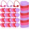 Geetery 48 Pcs Valentine&lsquo;s Day Compact Mirror Bulk Gifts Heart Shaped Mini Pocket Small Folding Makeup Portable Travel Heart Purse Hand Mirror for Women Gift(Red,Rose Red,Purple)
