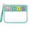 Chenille Letter Bag Nylon Makeup Bag Portable Bag Makeup Cases Preppy Patch Makeup Bag with Zipper Cosmetic Toiletry Storage Bag for Women