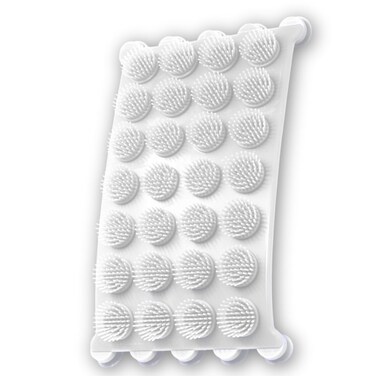 Back Buddy Shower Back Scrubber   Exfoliating Silicone Shower Scrubber Pad for Clean and Relaxed Body   Non-Slip Back Scrubber for Shower   Multi-Use Body Scrubber Massage Pad (White)