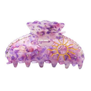 Cloud and Sun Hair Clip,PVC Claw Clip for Women,Women Hair Accessories,Purple