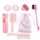 7pcs Hair Essentials Set: Spray Bottle, Detangling Brush, Scalp Massager, Brow &amp; Lash Grooming Tool, Styling Comb, and Fabric Hair Tie - For All Ages and Relaxation at Home
