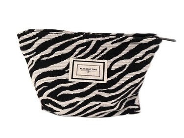 Zebra Print Makeup Bag, Storage, Travel, Beauty Bag, Makeup Bag, Cosmetic Bag