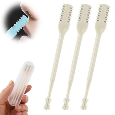 2024 New Double Sided Nose Hair Knife, 2-in-1 Nasal Hair Cutter, Nostril Hair Remover Tool, Portable Manual 360&deg; Rotating Nose Hair Trimmer with Ear Picker for Women Men, White
