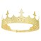 King Crowns Metal Hair Band for Men Gold Crowns and Tiara for Theme Birthday Party Costume Accessories (Gold)