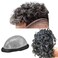 Toupee for Men Mens Toupee European Virgin Human Hair Units 10mm Wave Mens Wigs Toupee Hair Real Human Replacement System 0.04mm PU Skin Prosthesis Units Patch 10" x 8" (#1B20 80% Black + 20% White)