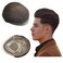 FPM Toupee Lace Front Hair Replacement System - 10x8 Human Hair Pieces for Men (#2 Dark Brown)