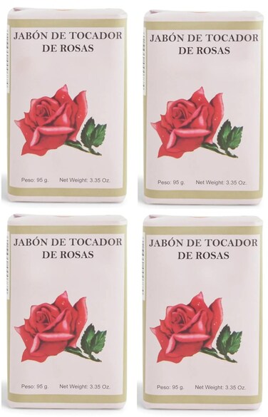 Murray &amp; Lanman Rose Soap Bar - Jabon de Tocador de Rosas 3.35 Oz (Pack of 4)