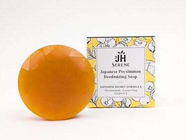 Japanese Persimmon Deodorant For Old People Smell Removal - With Green Tea Extract and Vitamin E - Effectively Eliminating 2-Nanenal - Persimmon Soap Bar. For Body &amp; Hair. Handcrafted In Japan.