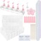 25 Sheets (600pcs) Nail Adhesive Tabs &amp; Nail Stand with Putty, Press on Nail Glue Stickers Nail Holder for Painting Nails, Nail Files, Nail Art Kit, Orange Wood Sticks, Press on Nail Acecessories