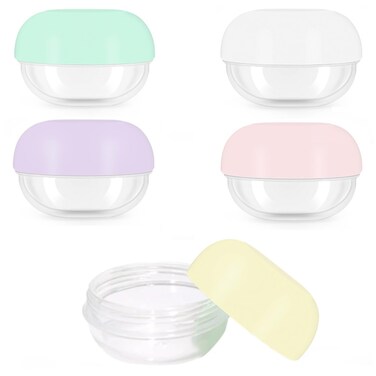 5 Pcs Travel Containers - Makeup Travel Containers(10ml) Convenient Travel Jars for Creams, Leak-proof Travel Accessories with Lid for Cosmetic Makeup Face Body Hand Cream