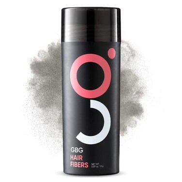GBG Womens Hair Fibers for Thinning, Fine Hair &amp; Bald Spots, Grey - Thickening Fibers for Instant Cover Up &amp; Volume in 30 Seconds, Touch Up and Thickener for Women &amp; Men 25g - Cruelty Free