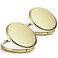 Compact Mirror Bulk, Set of 2 Double-Sided 1X/2X Magnifying Purse Pocket Makeup Mirrors(Round, Gold)