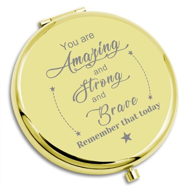 Inspirational Compact Mirror for Women Encouragement Gift for Friend Daughter Granddaughter Appreciation Gifts for Girlfriend Wife Thank You Personal Makeup Mirror Christmas Birthday Present