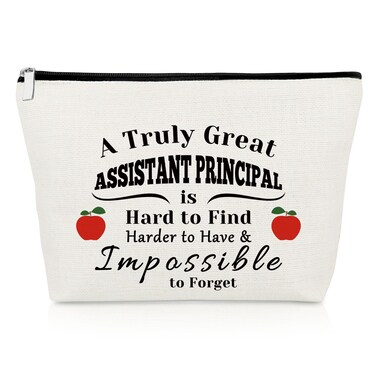 Assistant Principal Makeup Bag Principal Appreciation Gifts Birthday Gift for Assistant Principal President Gifts Cosmetic Bag Teacher Retirement Gifts Cosmetic Pouch Christmas Thanksgiving Gifts