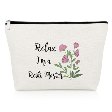 Reiki Master Gifts Makeup Bag Reiki Healer Gifts Inspirational Thank You Gift Reiki Healing Teacher Appreciation Gift Reiki Practitioner Gifts Christmas Birthday Gifts Reiki Therapy Cosmetic Pouch