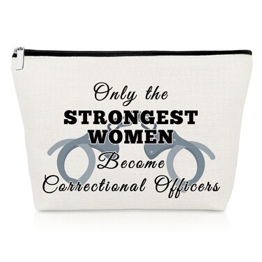 Correctional Officer Gift Makeup Bag Prison Officer Gift Correctional Officer Appreciation Gifts Police Officers Gifts Cosmetic Bag Christmas Birthday Gift for Officer Mom Wife Daughter
