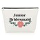 Junior Bridesmaid Gift Bridesmaid Wedding Gifts Makeup Bag Junior Bridesmaid Proposal Gift for Maid of Honor Gifts for Friend Bride Shower Gifts for Sister Bridal Party Gifts Travel Cosmetic Pouch