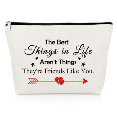 Best Friend Ever Makeup Bag Best Friend Birthday Gifts Inspirational Gifts for Women Friendship Presents for Soul Sister Christmas Mothers Day Presents Friendship Appreciation Travel Cosmetic Pouch