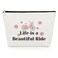 Bike Lovers Gifts Bicycle Makeup Bag Bike Gifts Cycling Gift for Daughter Cosmetic Bag Bicycle Gift for Bike Lover Rider Bike Riding Gift for New Driver Christmas Birthday Gifts Travel Cosmetic Pouch