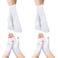 Geyoga 4 Pairs Cotton Fingerless Eczema Gloves and Socks Moisturizing Gloves and Socks Eczema Relief for Adult Wet Wrap Non Itch Hands Feet Treatment Gel Spa Hydrating Supplies