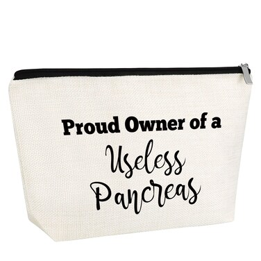 Diabetes Gift Diabetes Awareness Gift for Women Makeup Bag Support Present Diabetic Emergency Supply Bag for Diabetic Patient Grandma Cosmetic Pouch Birthday Present for Her Travel Pouch