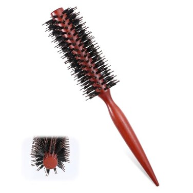 Giantree Small Round Brush, Boar Bristle Hair Brush, Roll Brush for Blow Drying Volumizing Hair Brush, Travel Brush for Women for Wet or Dry Hair Detangling Smoothing Massaging Portable Travel Size