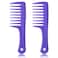Giantre 2 PCS Mini Wide Tooth Comb, Portable Detangling Comb, Plastic Curl Comb, Big Tooth Combs for Women Hair Styling Comb Travel Size Comb for Curly Hair Long Hair and Wet Hair (Purple)