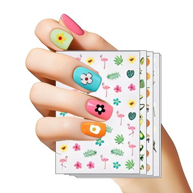 Nail Stickers for Nail Art,Self-Adhesive Colorful Nail Art Decals for Girls, Kids, Women - Nail Art Supplies for Unique Nail Designs (12)