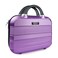 14" Portable Hard Shell Makeup Travel Case - Stylish PC+ABS Cosmetic Organizer for Women - Scratch-Resistant, Elastic Strap, Mini Suitcase - Perfect for Romantic Gifts（Futuristic Purple）