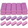 Mini Nail Buffer (100 Pack), Buffers for Acrylic Nails and Natural Nails, 100/180 Grit Nail Buffer Block Nail File Bulk Small Buffing Blocks for Nail Buff Professional Manicure Set Purple/Pink