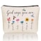 God Says You Are Scripture Makeup Bag Christian Easter Gift: Inspirational Bible Verse Cosmetic Bag, Affirmations Gifts, Encouragement Gifts, Flower Bird Themd Birthday Gifts for Women Girls